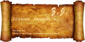 Zoltner Jonatán névjegykártya